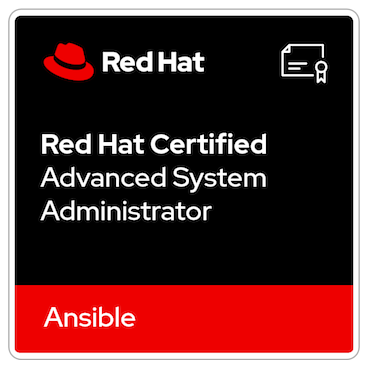 Red Hat Certified Advanced System Administrator in Ansible badge