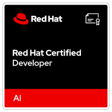 Red Hat Certified Developer in AI badge