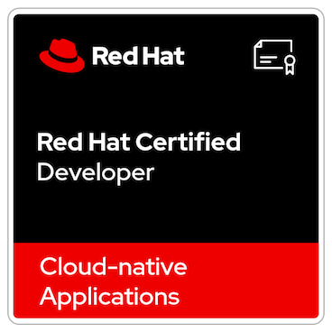 Red Hat Certified Developer in Cloud-native Applications badge