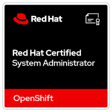 Red Hat Certified System Administrator in OpenShift badge