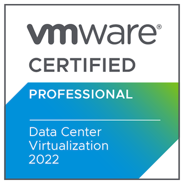 VMware Certified Professional - Data Center Virtualization 2022 badge